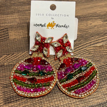 Load image into Gallery viewer, Beaded Christmas Earrings 23