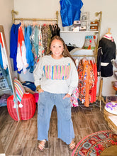 Load image into Gallery viewer, Be Happy Heather Grey Crewneck