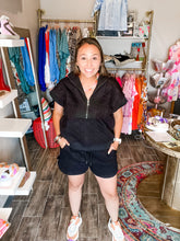 Load image into Gallery viewer, Black Quilted Shorts
