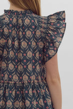 Load image into Gallery viewer, Indigo Ruffle Sleeve Dress