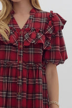 Load image into Gallery viewer, Christmas Plaid Dress-Red