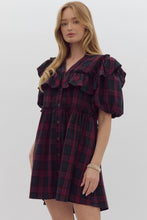 Load image into Gallery viewer, Christmas Plaid Dress-Green