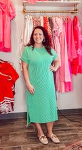 Load image into Gallery viewer, Ribbed Short Sleeve T-Shirt Dress