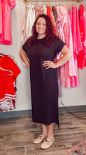 Load image into Gallery viewer, Ribbed Short Sleeve T-Shirt Dress