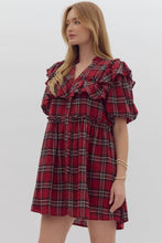 Load image into Gallery viewer, Christmas Plaid Dress-Red