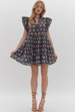 Load image into Gallery viewer, Indigo Ruffle Sleeve Dress