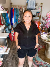 Load image into Gallery viewer, Black Quilted Shorts
