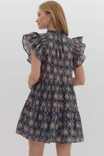 Load image into Gallery viewer, Indigo Ruffle Sleeve Dress