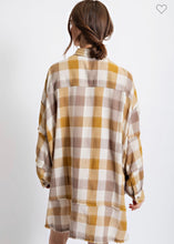 Load image into Gallery viewer, Khaki Plaid Top
