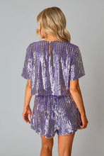 Load image into Gallery viewer, Laura Purple Buddy Love Sequin Set
