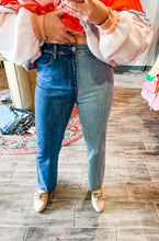 Load image into Gallery viewer, Blue Combo Risen Jeans