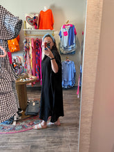 Load image into Gallery viewer, Black Button Down Shirt Dress