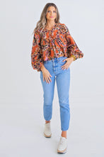 Load image into Gallery viewer, Floral Boho Tie Karlie Top