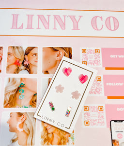 Linny Heart 3 Pack Studs