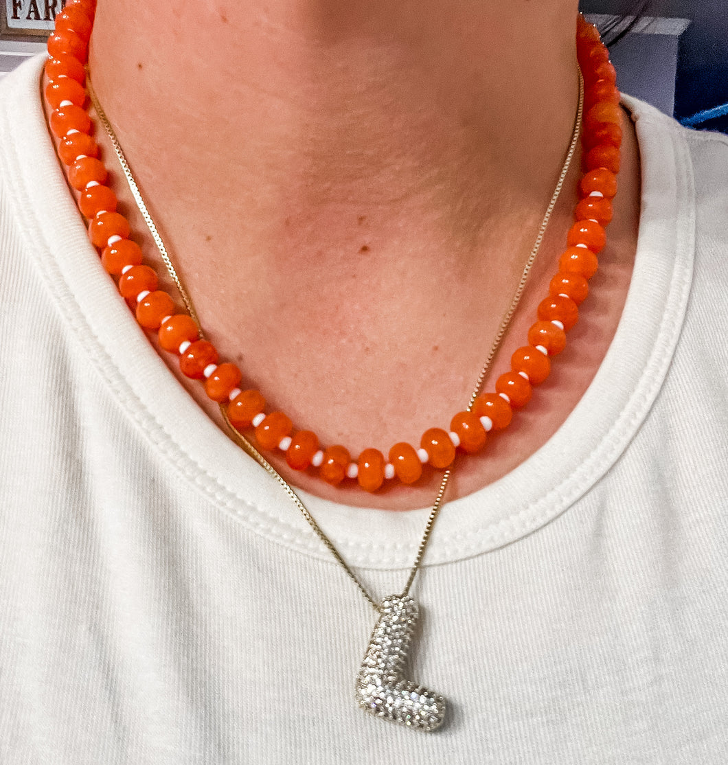 Orange Gemstone Necklace