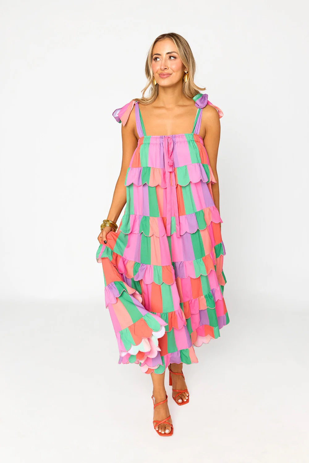 buddy love maxi dress Holland Tiered Maxi Dress - Raspberry