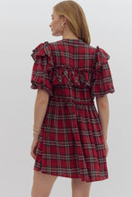 Load image into Gallery viewer, Christmas Plaid Dress-Red
