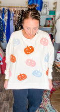 Load image into Gallery viewer, Cream Multi Colored Pumpkin Sweatshirt
