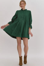 Load image into Gallery viewer, Forest Green 3/4 Sleeve Dress
