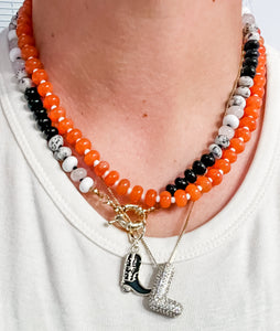 Orange Gemstone Necklace