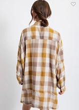 Load image into Gallery viewer, Khaki Plaid Top
