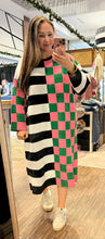 Load image into Gallery viewer, Checkered Striped Colorblocked Dress
