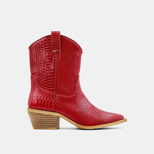 Load image into Gallery viewer, ZouZou Dark Red Snake Boots
