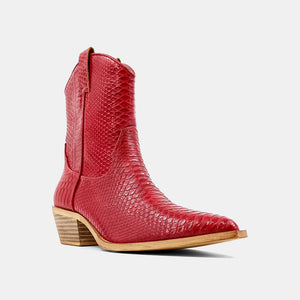 ZouZou Dark Red Snake Boots