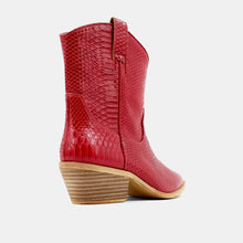 Load image into Gallery viewer, ZouZou Dark Red Snake Boots
