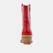 Load image into Gallery viewer, ZouZou Dark Red Snake Boots
