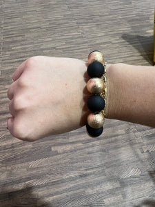 Black & Gold Ball Bracelet