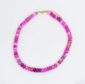 Pink Topaz Luxe Gemstone Necklace