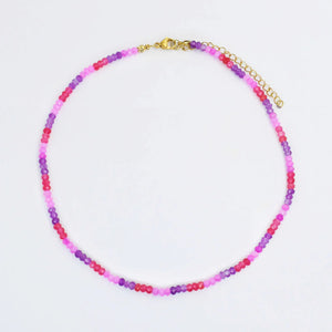 Magenta Dainty Luxe Gemstone Necklace