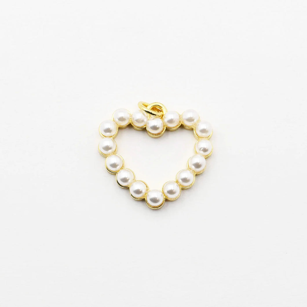 Pearl Heart Charm