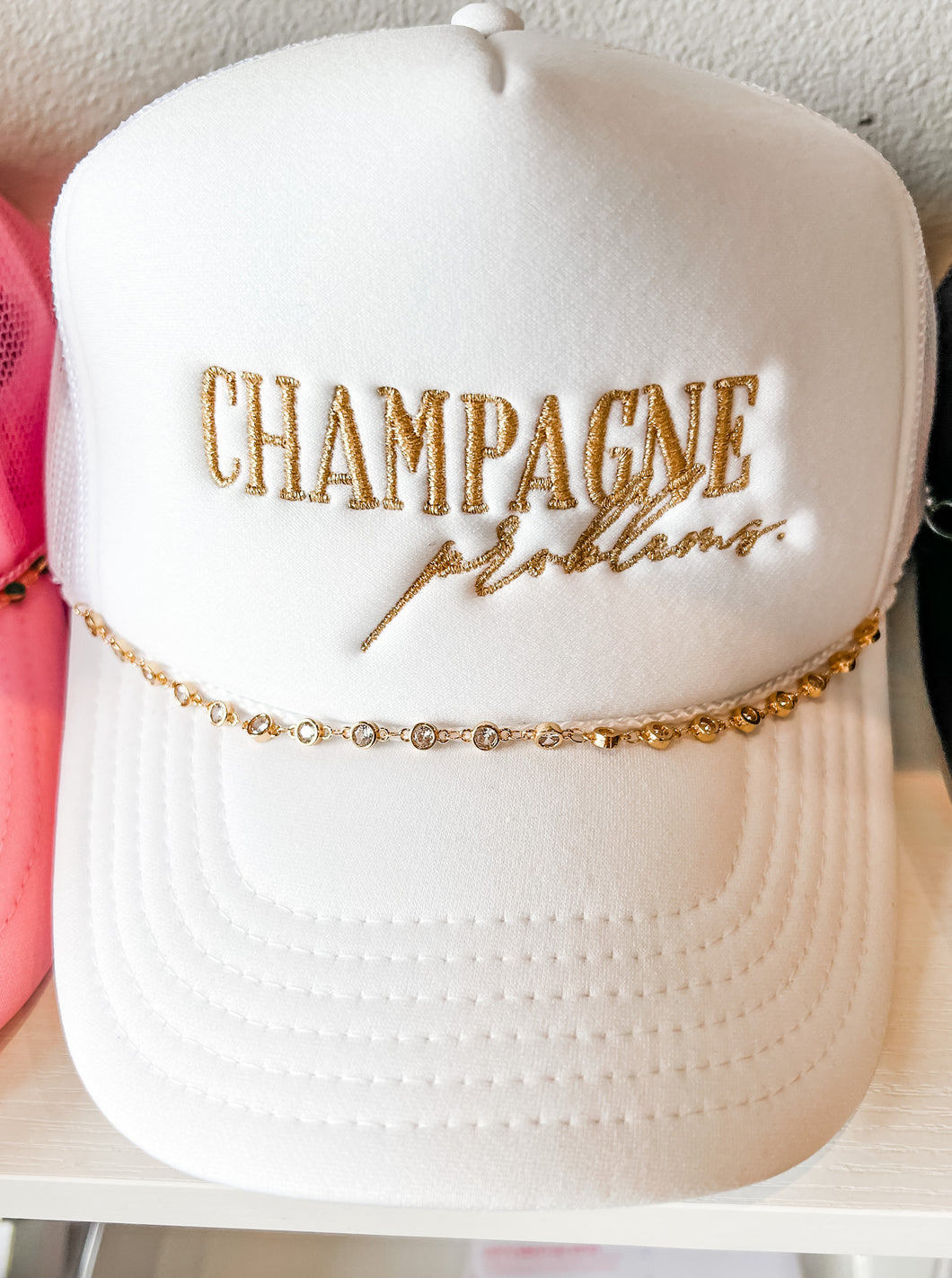 Champagne Problems Trucker Hat