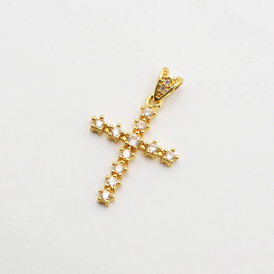 Sparkling Cross Charm