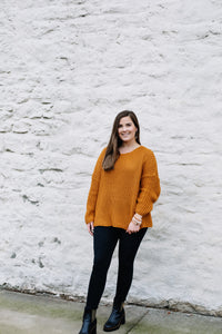 Loose knit pull over sweater (butterscotch)