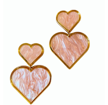 Load image into Gallery viewer, Heart Statement BG Earrings
