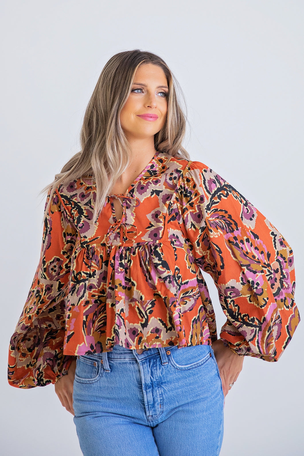 Floral Boho Tie Karlie Top