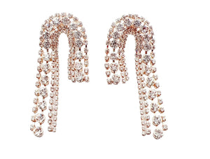 Half Crystal Dangle TJ Earrings