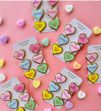 Load image into Gallery viewer, Conversation Heart BG Earrings
