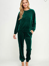 Load image into Gallery viewer, Velvet Long Sleeve Jogger Set
