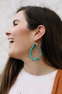 Turquoise Gold Quarts Dangles