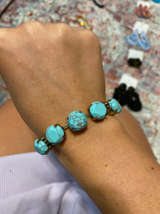 Turquoise Pink Panache Stud Bracelet