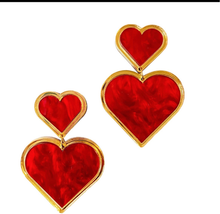 Load image into Gallery viewer, Heart Statement BG Earrings
