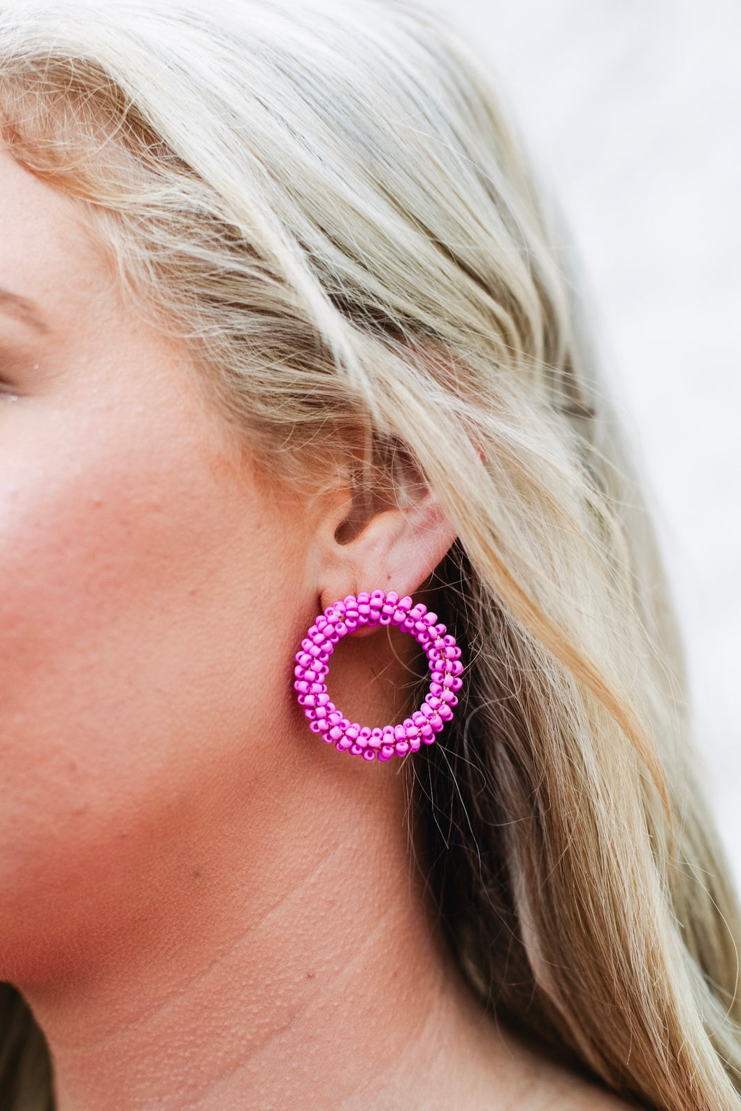 Camille Fuchsia TJ Studs